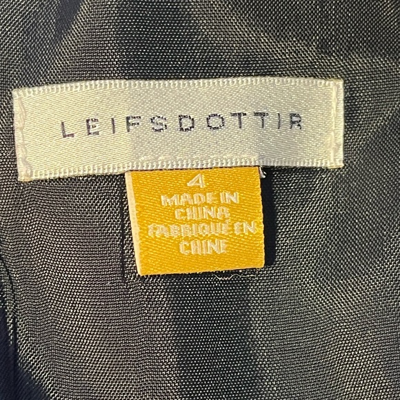 Women’s LEIFSDOTTIR Anthropologie Bold Floral Silk/Cotton Dress sz 4 - Picture 4 of 8